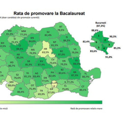 Cea mai ridicată rată de promovabilitate la Bacalaureat din ultimii 15 ani