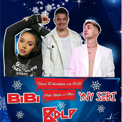 Concert festiv la Targul Piatra lui Craciun, cu BDLP, YNY Sebi și Bibi