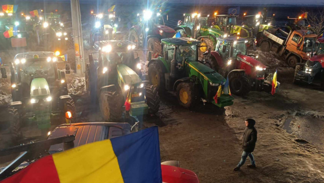 Video Vama Calafat, blocată de protestatari.