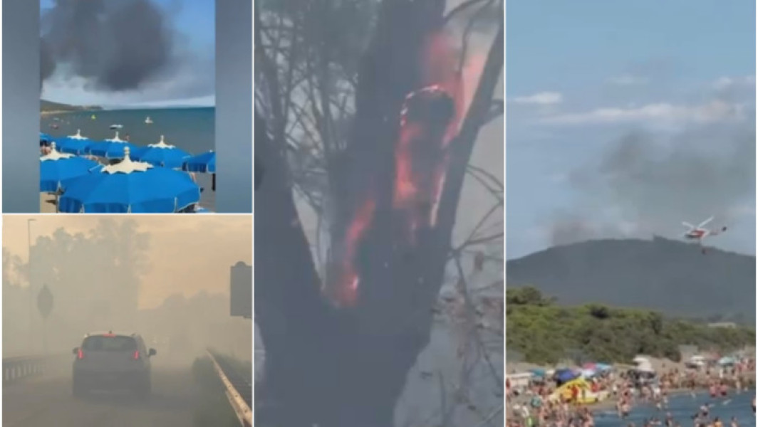 Incendiu de mari proporții în Toscana, Italia