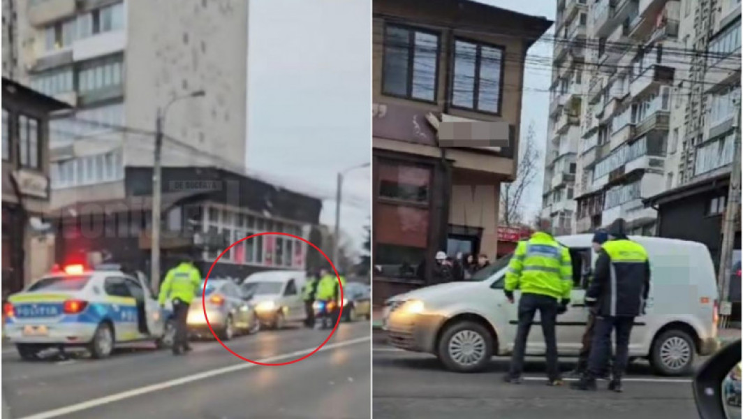 Adolescent prins în urma unei curse nebune prin Suceava pentru furtul unei mașini lăsate cu chei în contact