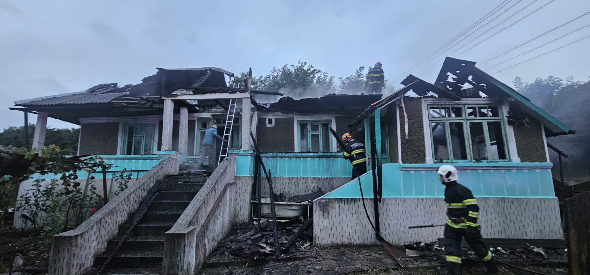 Incendiu într-o casă din satul Hârtop, comuna Bârgăuani, Neamț