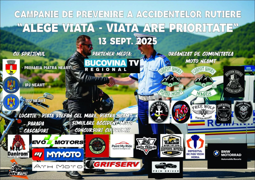 Alege Viața: parada moto în centrul orașului promovează siguranța