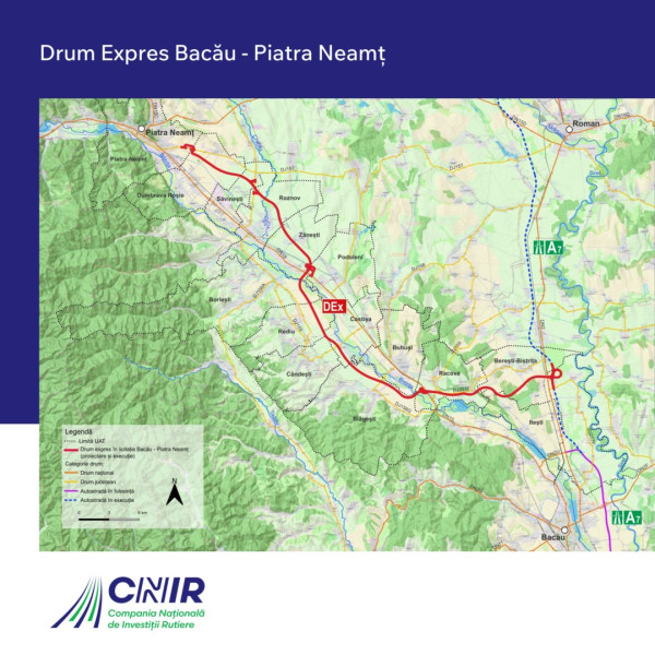 CNIR a lansat licitația pentru consultanța la Drumul Expres Bacău-Piatra Neamț