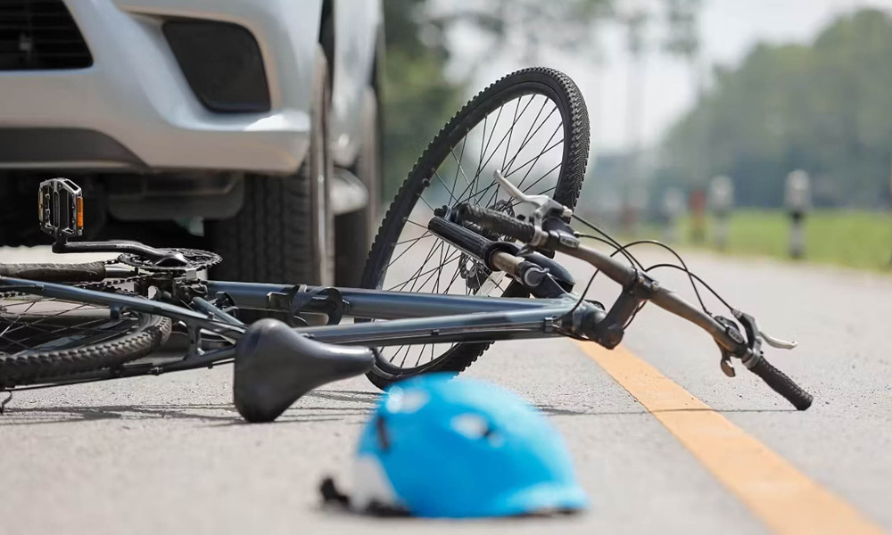 Biciclist rănit într-un accident provocat de un autoturism la Grințieș
