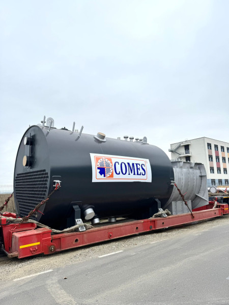 Boiler ultraperformant pentru centrală pe biomasă pleacă din curtea Comes către Ucraina