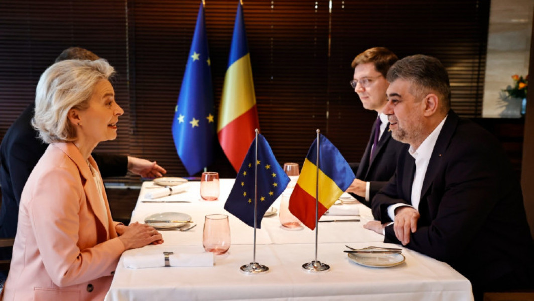 Marcel Ciolacu discută cu Ursula von der Leyen la Congresul PPE din București
