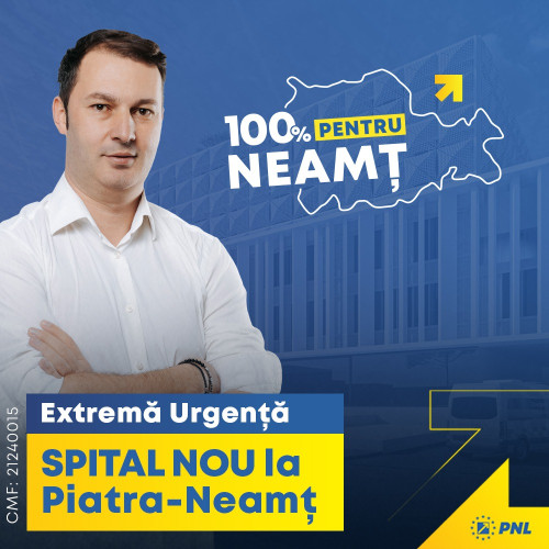 George Lazăr (PNL): Prioritatea mandatului meu este un nou Spital Județean de Urgență la Piatra-Neamț