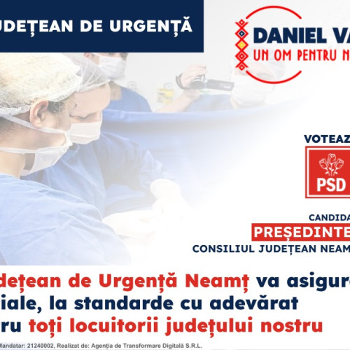 Realizarea noului spital județean de urgență - prioritatea administrației PSD din Neamț